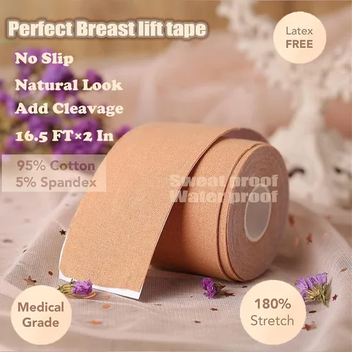Vista 3 de KEYTOLUCK Breast Lift Tape Bobtape Push up Bob Tape for Large Breast Lift,Fashion Invisible Bra Lift Tape