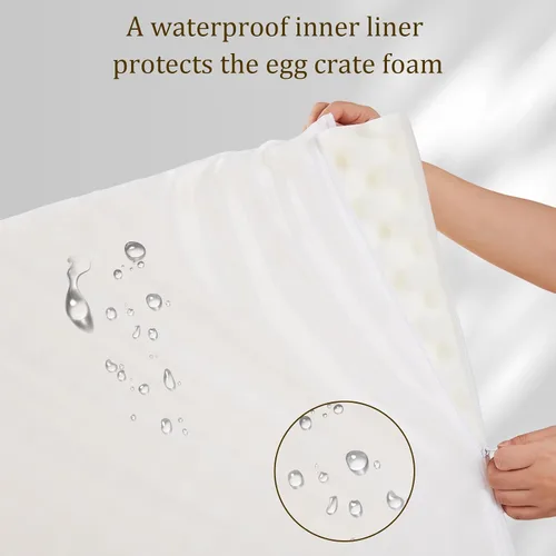 Vista 4 de Bedfolks - Cama ortopédica extra pequeña para perros, cama de sofá impermeable para perros pequeños y gatos, sofá de espuma en forma de huevo