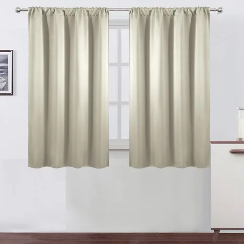 Vista 45 de LEMOMO Cortinas opacas de 42 x 54 pulgadas, juego de 2 paneles de cortinas con aislamiento térmico para oscurecer la habitación
