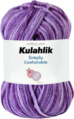 Vista 40 de 50g (1x50g) Hilo Acrílico para Crochet y Tejido, Hilo Degradado Colorido, 1 Rollo de Madejas, Hilo Acrílico Multicolor, Perfecto para Proyectos