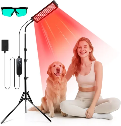 Vista 8 de Terapia de luz roja para cuerpo, terapia de luz infrarroja para cinturón de hombro, cuentas LED 3 en 1, luz roja de 660 nm y 850 nm de terapia