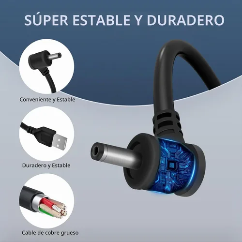 Vista 6 de Cables de carga de 30 pies para anillo resistente a la intemperie, cable de carga para interiores y exteriores con adaptador de corriente rápido