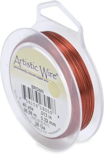Vista 64 de Artistic Wire, Alambre de cobre de color chapado en plata de calibre 18, resistente al deslustre, amatista, 20 pies