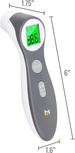 Vista 5 de HealthSmart Termómetro digital para adultos y niños, pistola de temperatura infrarroja para la frente para probar objetos o aire