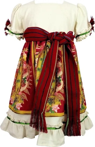 Vista 5 de Vestido de Bebé Niña Pequeña Virgen de Guadalupe Guadalupana Algodón Hecho a Mano Tradicional