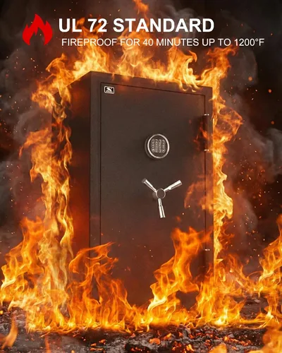 Vista 2 de TIGERKING 8.78 pies cúbicos ignífugo e impermeable, seguro para el hogar, acero resistente, protección contra incendios de 40 minutos y 1200 °F