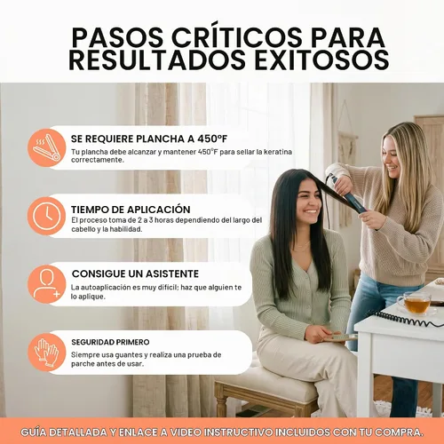 Vista 4 de Tratamiento para cabello con keratina, sin formaldehído, con Inverto, incluye máscara, 4 oz fl