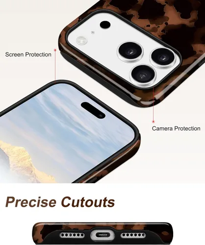 Vista 12 de Jusy Funda compatible con MagSafe con estampado de caparazón de tortuga marrón para iPhone 7/8/SE, cubierta protectora de TPU suave magnética