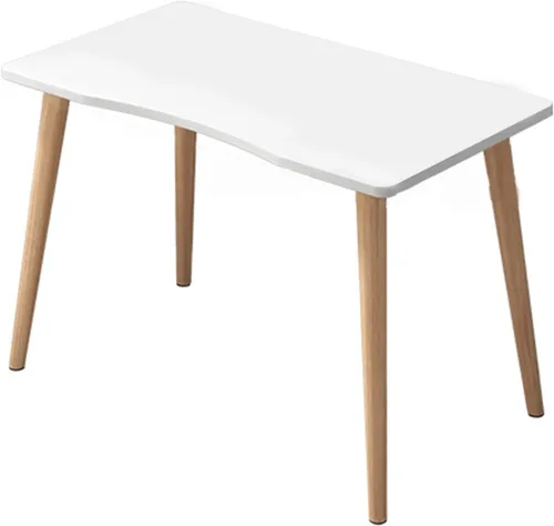 Vista 3 de Escritorio de computadora de 27 pulgadas, diseño ergonómico moderno, escritorio de oficina, mesa de computadora, placa gruesa, escritorio