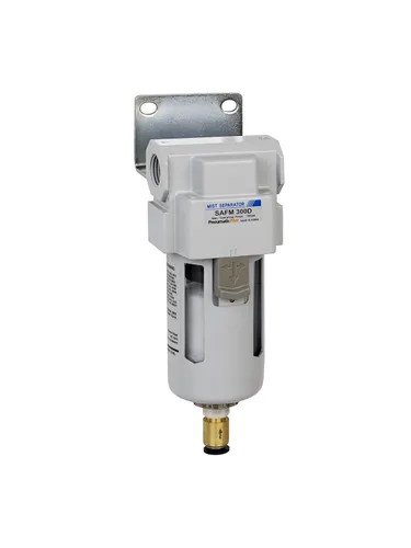 Vista 8 de PneumaticPlus SAFM400-N04BD-MEP Filtro coalescente de aire comprimido, 0.1 micras, 1/2" NPT - Recipiente de metal, drenaje automático, soporte