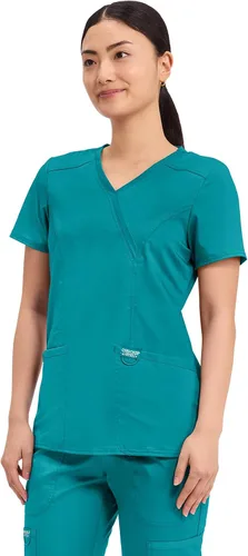 Vista 2 de Cherokee WW Revolution - Camisa de enfermería con 2 bolsillos para mujer Azul verdoso