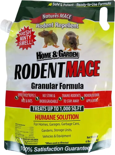 Vista 10 de Nature's MACE Repelente de roedores de 2.5 libras, cubre 440 pies cuadrados, repele ratones y ratas, mantiene a ratones, ratas y roedores fuera