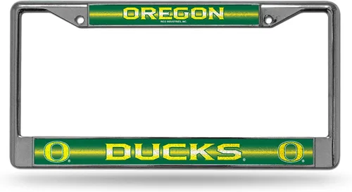 Vista 7 de Rico Industries NCAA Unisex-Adult Bling Chrome License Plate Frame with Glitter Accent