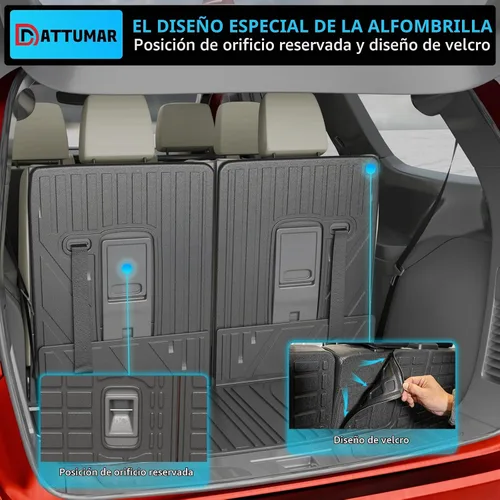 Vista 5 de Floor Mats Set (7 PCS) for 2016-2025 2026 Dodge Durango 7-Seater