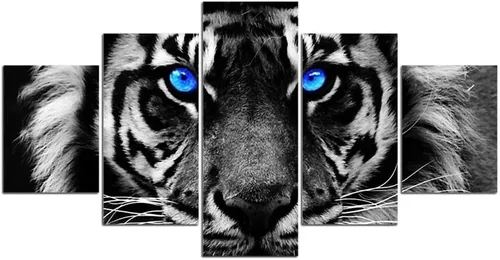 Vista 8 de Arte de pared inspirador de león en blanco y negro para decoración de pared, impresión en lienzo, citas motivacionales, pósters, pintura enmarcada