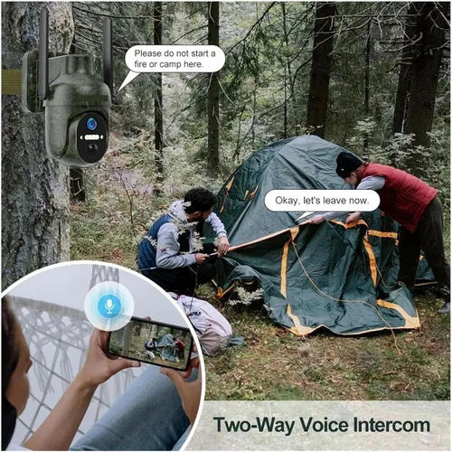Vista 6 de Solar Powered Outdoor Surveillance Camera 4G Cam Add 64GB