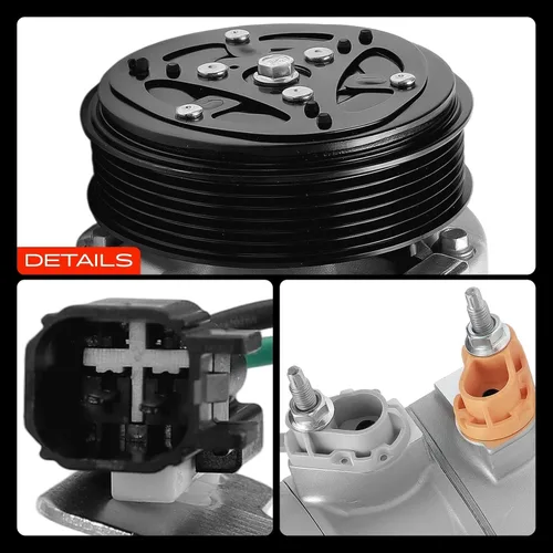 Vista 9 de A-Premium Compresor de A/C con embrague compatible con Ford Explorer 3.0L 2020-2023, Police Interceptor Utility 3.0L 2020-2023, Lincoln Aviator 3.0L