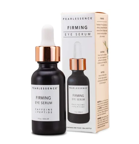 Vista 6 de Pearlessence Suero reafirmante para ojos con cafeína + péptido, rejuvenece los ojos hinchados y reduce las bolsas debajo de los ojos, fabricado