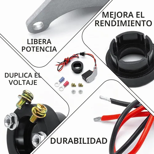 Vista 4 de Kit de conversión de encendido 1281 compatible con Ford 1957-1974 de 8 cilindros, kit ignitor de repuesto para Pertronix
