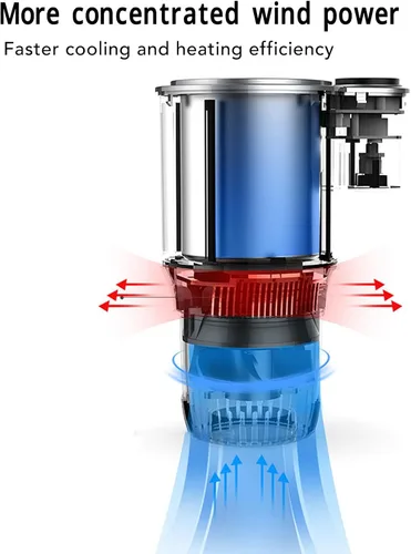 Vista 3 de Calentador inteligente 2 en 1 para auto, 12 V 36 W, soporte para taza de refrigeración y calefacción para automóvil, control táctil, taza de viaje