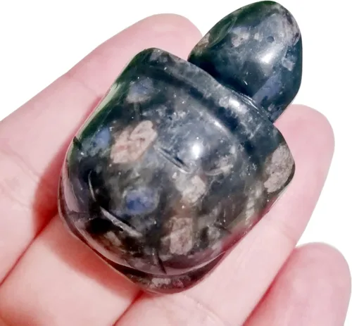Vista 14 de 1 pieza de cristales de tortuga de labradorita negra y piedras curativas, escultura coleccionable de animales tallados a mano de 1.5 pulgadas