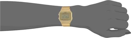 Vista 6 de A700WMG-9A Casio - Casio - Casio de cuarzo digital dorado a la moda Azul Patchwork talla 36 Digital