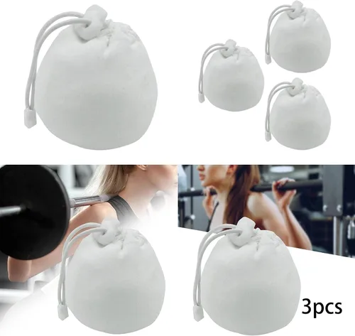 Vista 3 de Generic 4 unids bolsa de tiza de gimnasio con cordón para deportes gimnasia Deadlifting