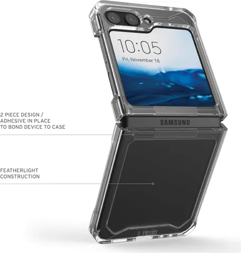 Vista 8 de URBAN ARMOR GEAR [Versión actualizada] Funda UAG para Samsung Galaxy Z Flip 5 2023 Plyo Ice, funda protectora resistente y resistente a caídas