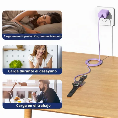 Vista 7 de Susnwere Cargador rápido para cargadores Apple iWatch con bloque de cargador de 20 W, USB C magnético para i-Watch, cable de carga rápida