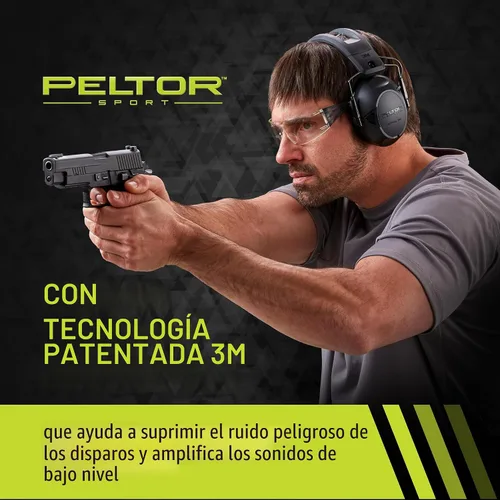 Vista 2 de Peltor Sport Tactical 500 - Orejeras de protección auditiva Bluetooth, clasificación de reducción de ruido de 25 dB, auriculares electrónicos