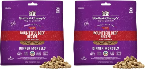 Vista 13 de Stella & Chewy's Bocados de Cena Crudos Liofilizados para Gatos – Receta de conejo premium con 98% de carne y órganos de origen responsable