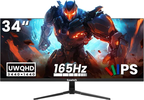 Vista 9 de Gawfolk - Monitor curvo de juegos de 27 pulgadas, 144Hz/180Hz, monitor de PC Full HD 1080P, pantalla de computadora sin marco de 1800R