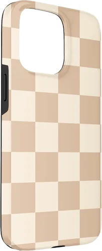 Vista 57 de Funda de tablero de ajedrez marrón beige claro para iPhone 14 Pro