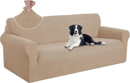 Vista 65 de U-NICE HOME Funda para sofá biplaza elástica, cubierta para sofá, funda para sillón, protector de muebles para sofá con 2 cojines, funda para sofá