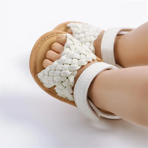 Vista 3 de WILLFUN Sandalias de verano para bebés niños y niñas, puntera cerrada, suela de goma suave, zapatos para exteriores para niños pequeños que caminan