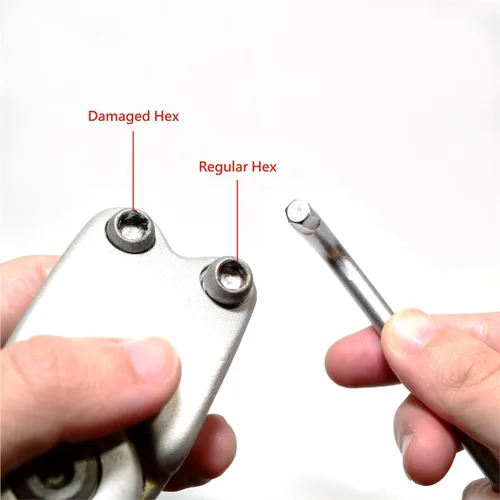 Vista 7 de K Tool 75450 - Juego de extractor de tornillos hexagonales dañados, rango métrico de 9 piezas de 0.059 in a 0.394 in, extractores de extremo