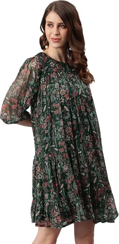 Vista 4 de Janasya - Vestido para mujer, color verde