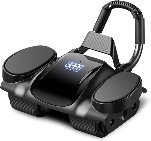 Vista 8 de Ab Roller Wheel with Elbow Support - Abdominal Rebound Roller with LCD Large Screen Display