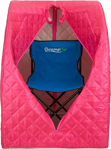 Vista 3 de Durasage - Sauna de vapor portátil para uso doméstico – Tienda de spa personal plegable para todo el cuerpo con generador de vapor de 800 W