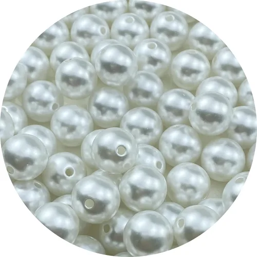 Vista 22 de 4000 piezas Cuentas de perlas para manualidades 3mm Perla de resina para hacer joyas Cuentas de perlas redondas a granel con agujero para collares