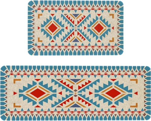 Vista 36 de Mloabuc® Tapete decorativo de flores, tapetes de cocina de arpillera de arpillera para mujer, accesorios de cocina para exteriores, 17 x 30 pulgadas