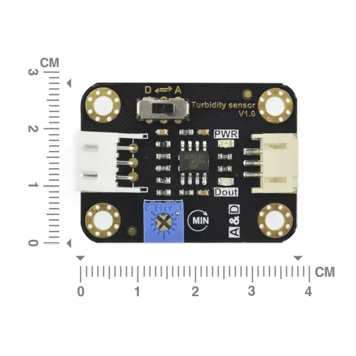Vista 3 de Gravedad: Sensor de turbidez analógico para Arduino / ESP32 / STM32 / Raspberry Pi (ADC requerido) Monitor de calidad del agua Tiempo