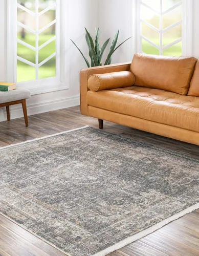 Vista 49 de Unique Loom Baracoa Collection - Alfombra de área La Cabana (2' 2" x 3' 1", gris humo/marrón)