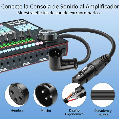 Vista 5 de CERRXIAN Cable en espiral de micrófono XLR, macho a hembra, cable X-L-R equilibrado de 8 pies, cables de micrófono de cobre sin oxígeno, cables