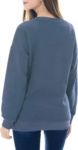 Vista 4 de Smallshow Sudadera de maternidad de forro polar para lactancia de manga larga