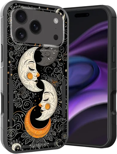Vista 232 de Funda para iPhone Air, doble capa híbrida resistente resistente a prueba de golpes de policarbonato duro + funda protectora de silicona suave