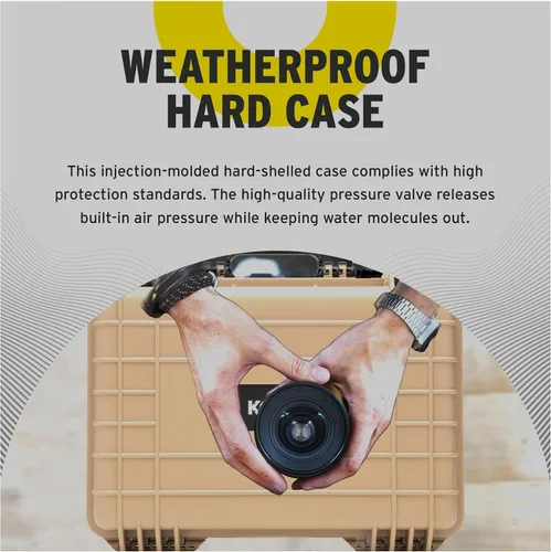 Vista 9 de Koah Funda rígida resistente a la intemperie con espuma personalizable, resistente a los impactos, ideal para cámaras, drones, dispositivos