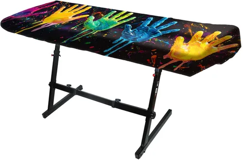 Vista 11 de Nuxovilar Cubierta elástica de 88 teclas para teclado y piano, a prueba de polvo, seda de leche elástica con neón, patrón de teclas de teclado