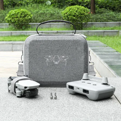 Vista 7 de Estuche de transporte para DJI Mini 4K/Mini 2 SE, bolsa de almacenamiento rígida 5 en 1, incluye 1 par de balancines, protector de joystick, soporte