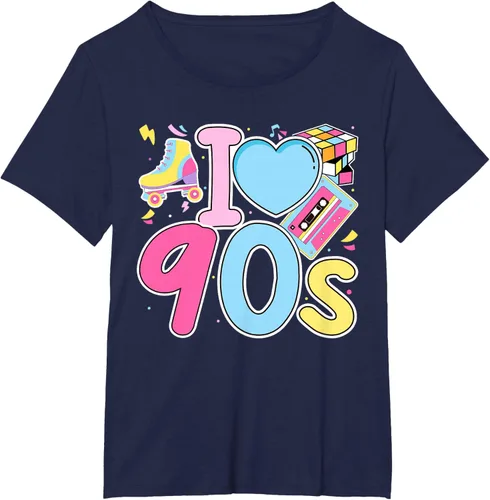 Vista 25 de I Love 90's Retro Style Nostalgia Vibe Funny 1990's Party T-Shirt Negro